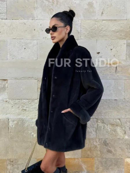 Шуба (жакет) из меха норки KOPENGAGEN FUR - фото 9
