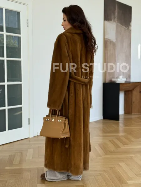 Шуба норковая золотая - фото 4