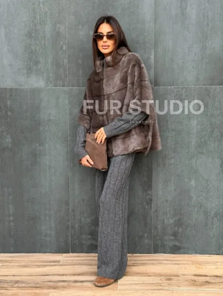 Куртка - кофта норковая на молнии - фото 1