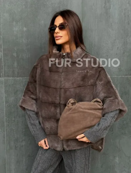 Куртка - кофта норковая на молнии - фото 0