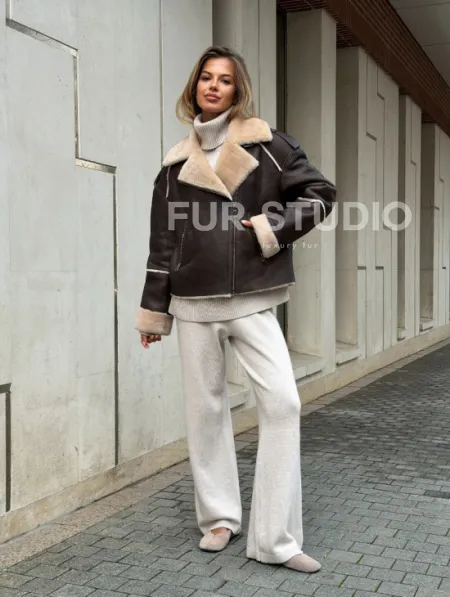 Молодёжная куртка-дубленка - фото 9