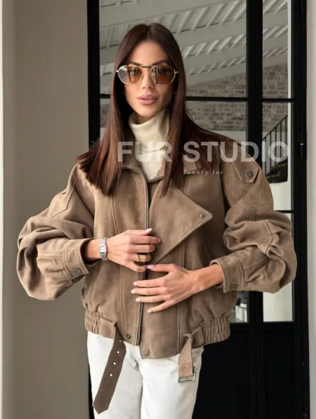 Куртка - бомбер весенняя оверсайз - фото 14