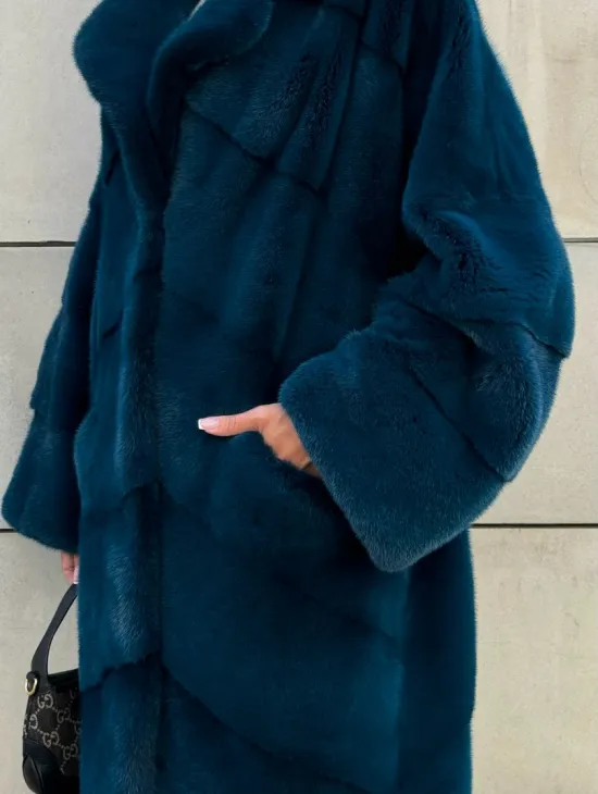 Шуба из аукционного меха норки NAFA английский воротник - фото 3