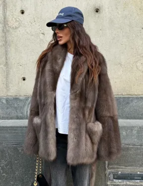 Шуба из меха куницы - автоледи - фото 9