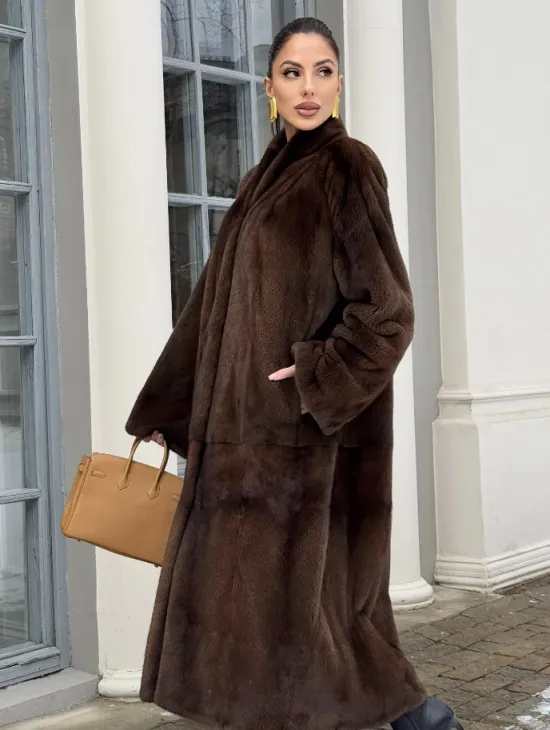 Норковая шуба из скандинавской аукционной норки PREMIUM COLLECTION - фото 2