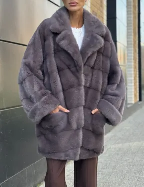 Шуба норковая - жакет лаванда - фото 4