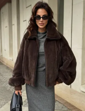 Норковая шуба - бомбер - фото 7