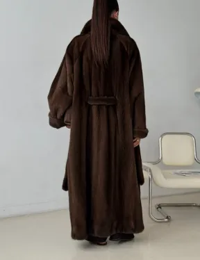 Длинная норковая шуба - фото 3