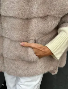 Кофта на молнии из меха норки - фото 1