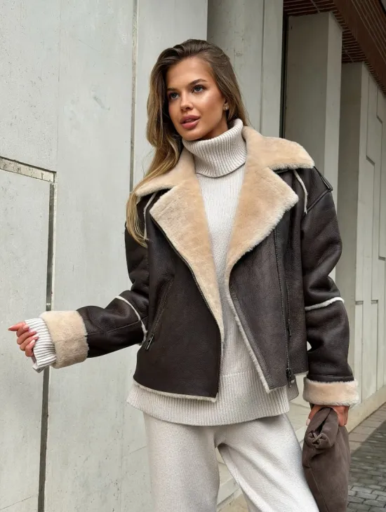 Молодёжная куртка-дубленка - фото 11