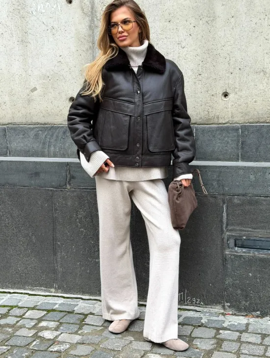 Куртка - дубленка женская - фото 5