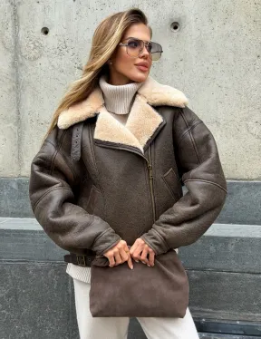 Дубленка - пилот женская - фото 0