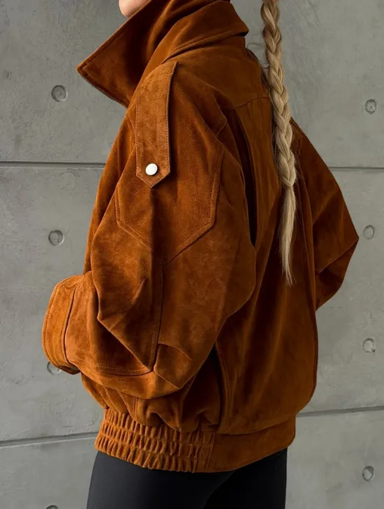 Замшевая куртка-косуха - фото 4