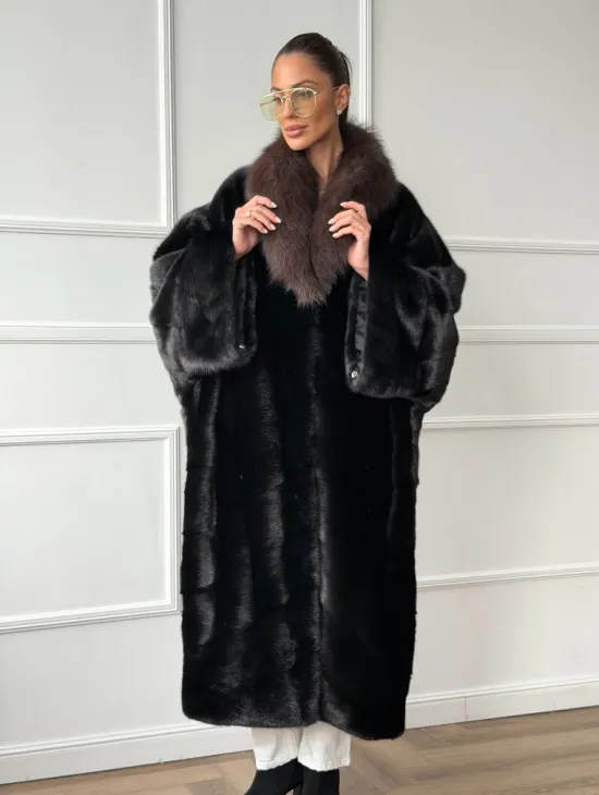Норковая шуба пальто стиль 