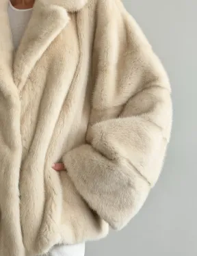 Женский норковый полушубок - фото 2