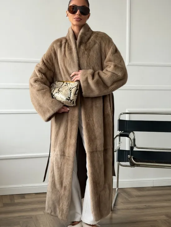 Норковое меховое пальто для женщин - фото 5