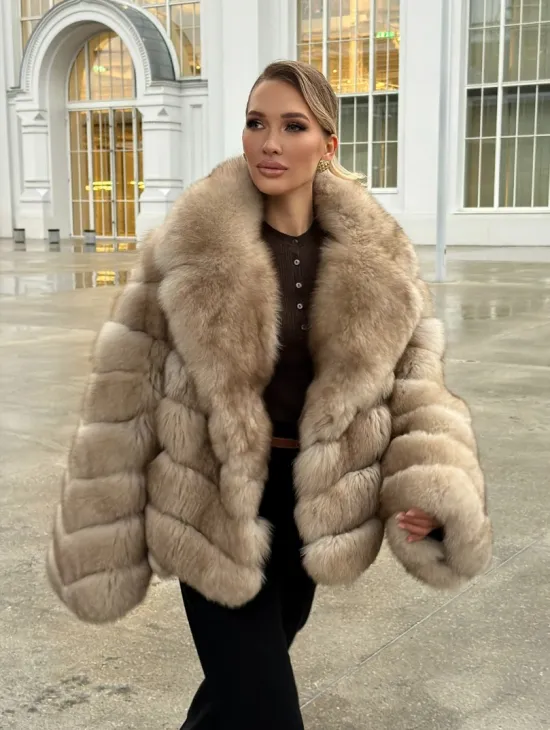 Шуба из песца под куницу - фото 13