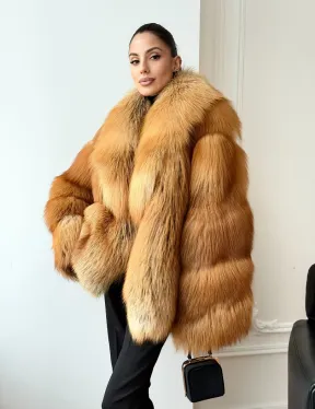 Шуба из лисы огневки - фото 7
