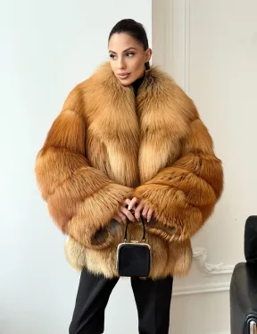 Шуба из лисы огневки - фото 6