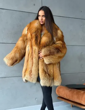 Шуба из натурального меха лисы - фото 12
