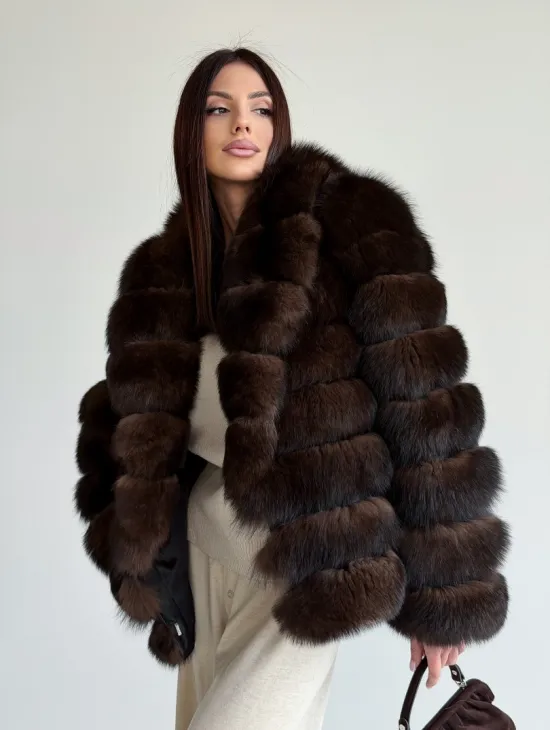 Шуба песцовая под соболь - фото 12