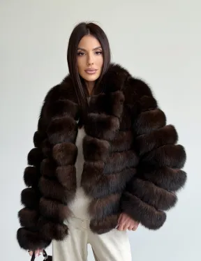 Шуба песцовая под соболь - фото 19