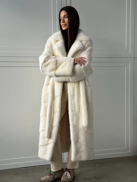 Шикарная норковая шуба White Velvet Premium - фото 9