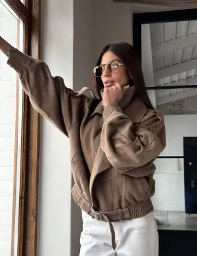 Куртка - бомбер весенняя оверсайз - фото 24