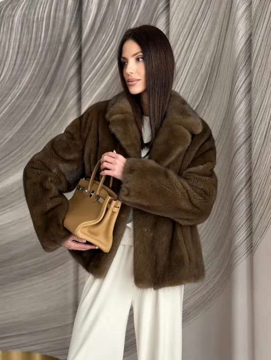 Жакет норковый под соболь - фото 8