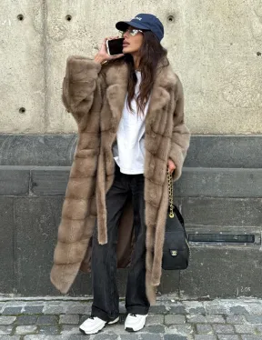 Шуба норковая - цвет пастель - фото 10