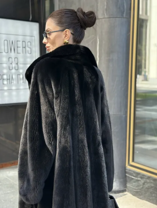 Шуба из аукционного меха норки SAGA FURS - фото 6